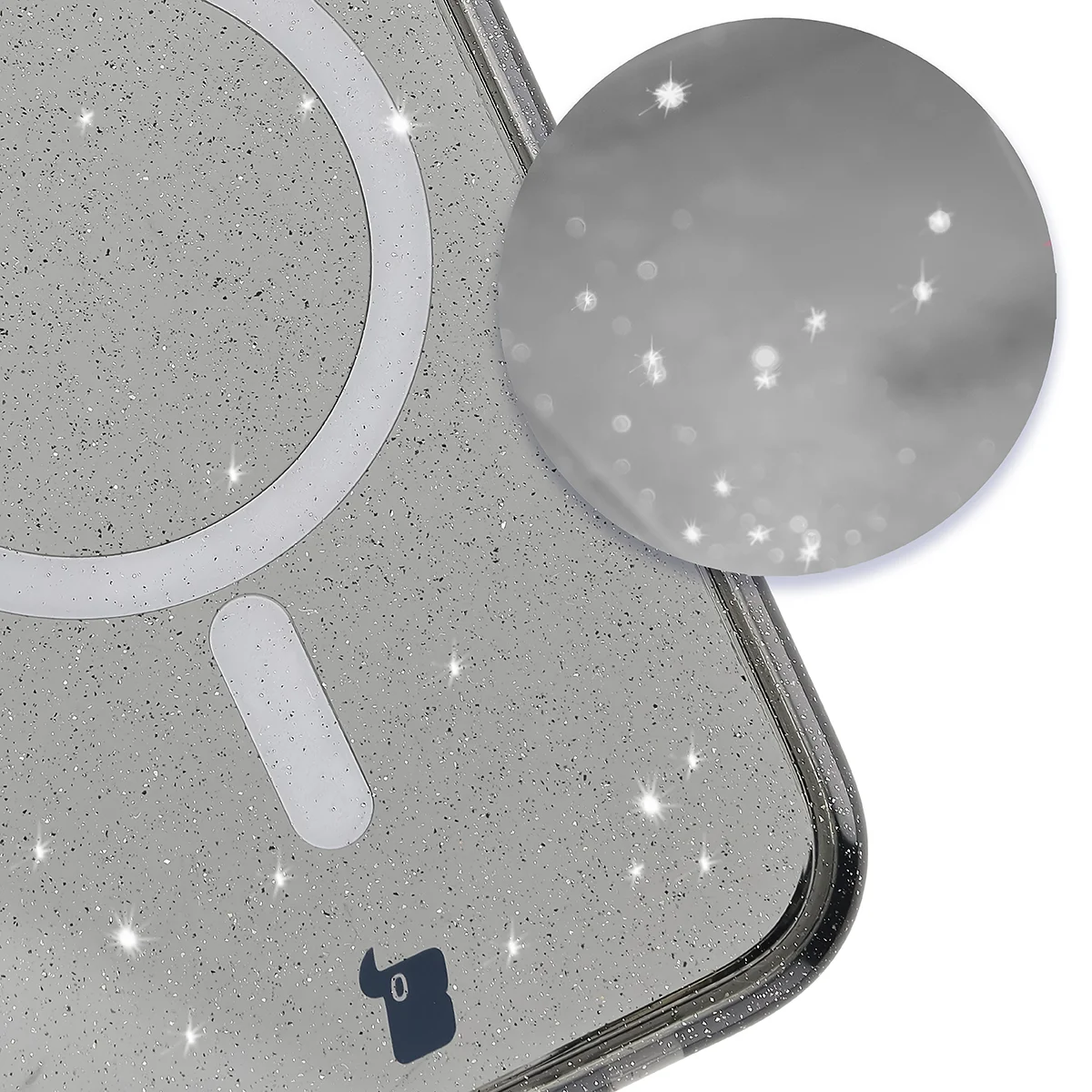 Powiększenie na drobinki brokatu w etui Bizon Case SparklO