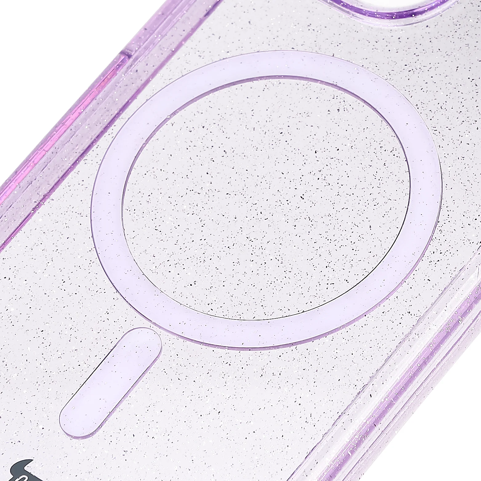 Zbliżenie na wbudowany pierścień magnetyczny w etui Bizon Case SparklO