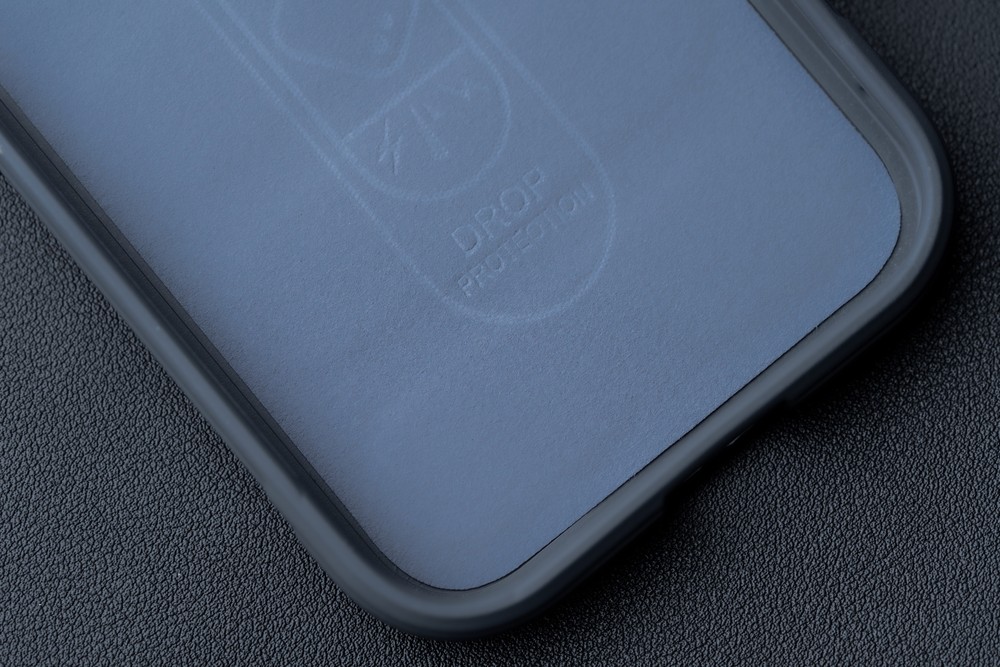 Close-up of the microfiber lining in the Bizon Case Tur