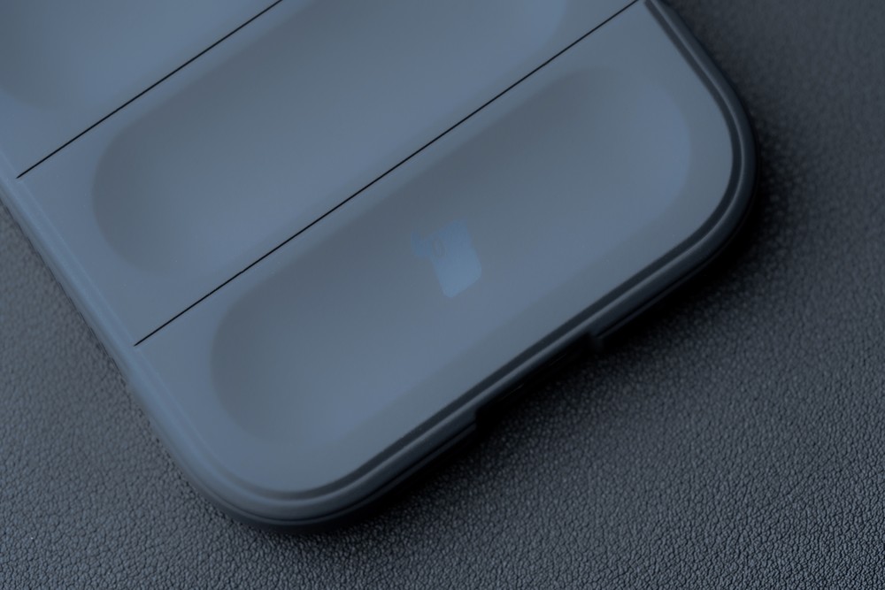 Close-up of the precise cutouts in the Bizon Case Tur