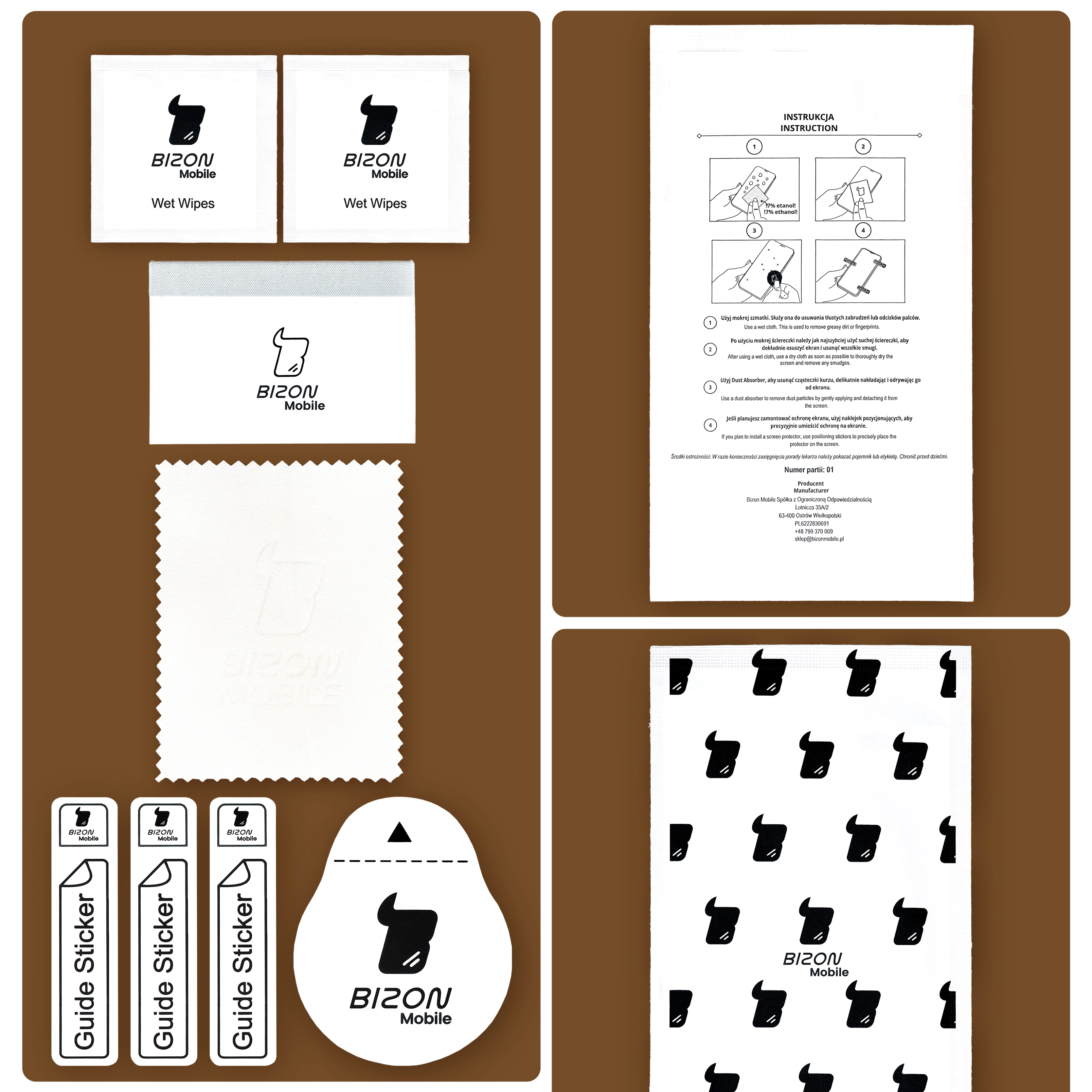 Zawartość opakowania Bizon Film Matte Duo do Samsung Galaxy S26 Ultra