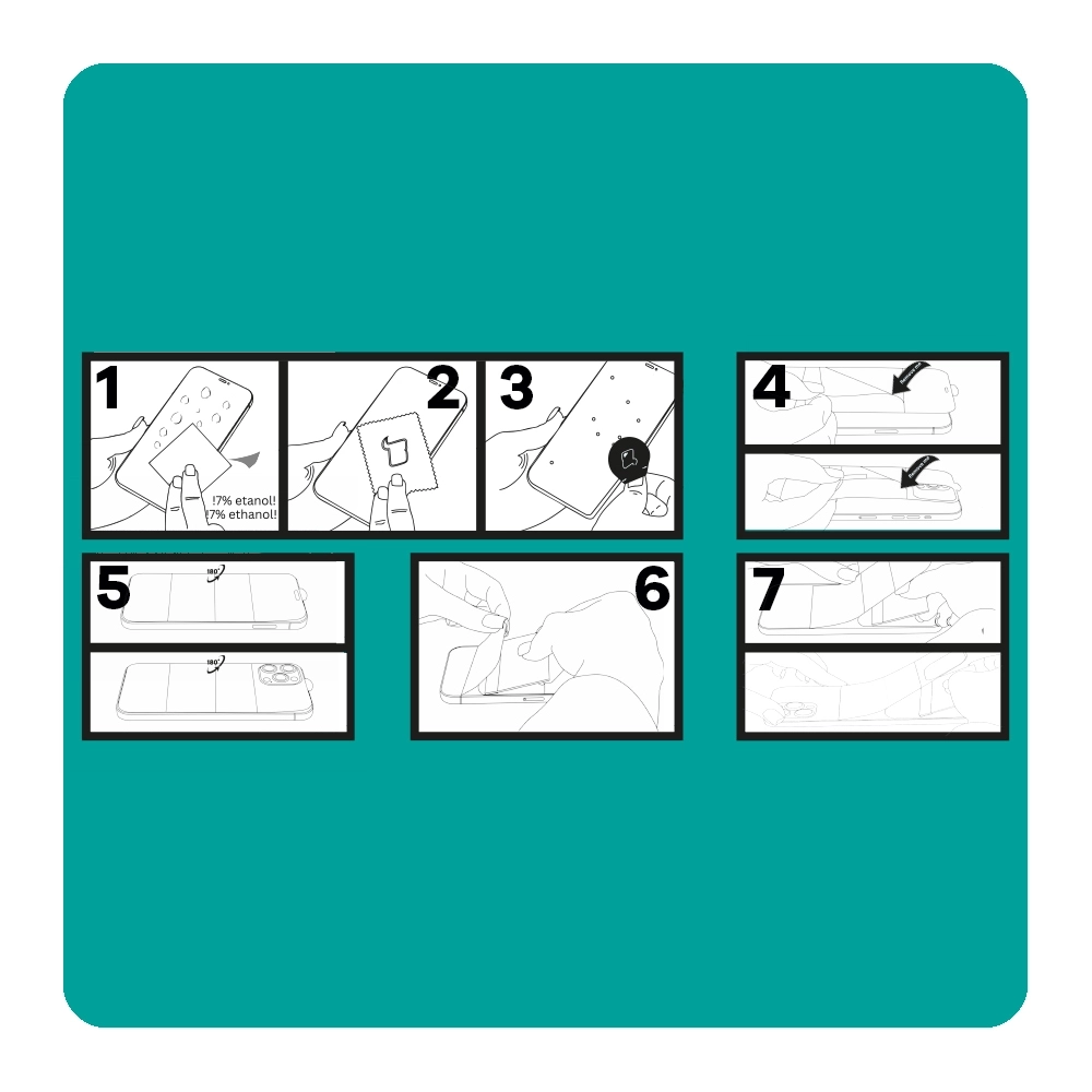 Anwendung der Hydrogel-Folie auf der Rückseite des Bizon Glass Hydrogel Back Telefons