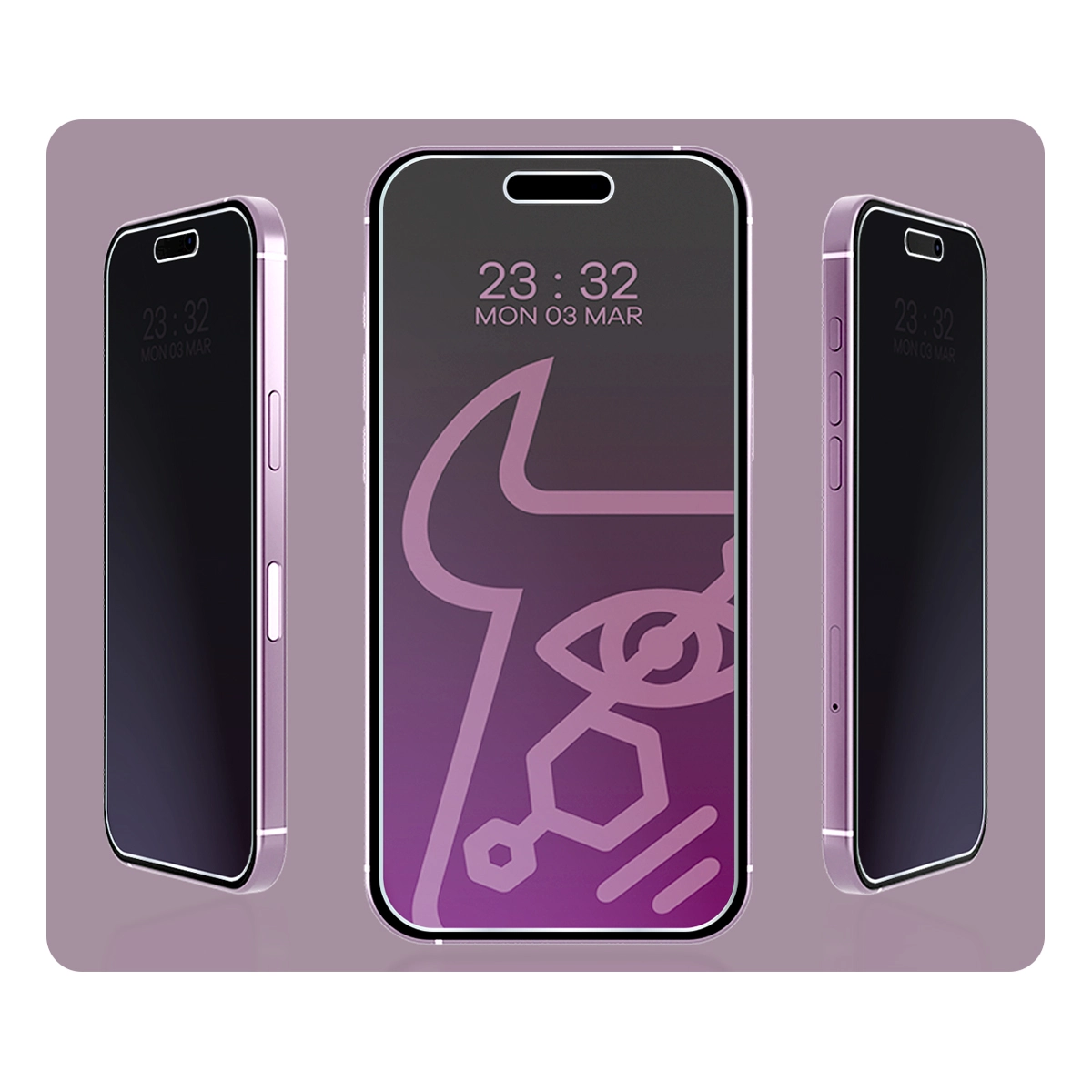 Działanie filtra prywatyzującego - ochrona ekranu od boku