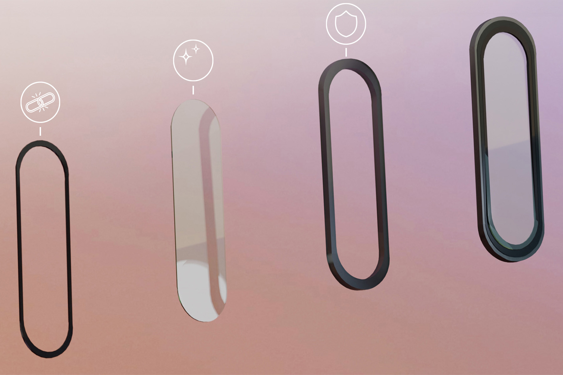 Szkło Bizon Glass Lens nakładane na wyspę aparatów