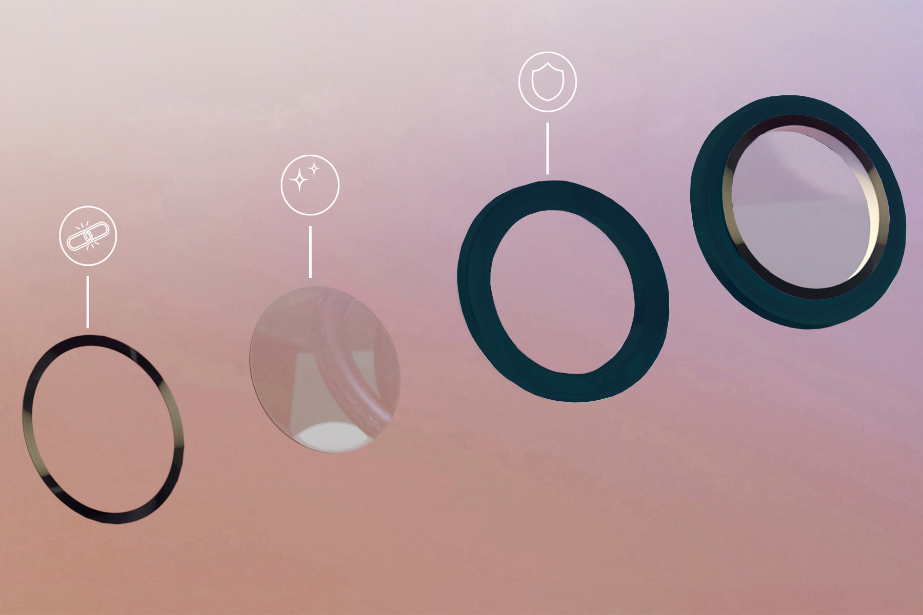 Bizon Glass Lens applied to the camera island