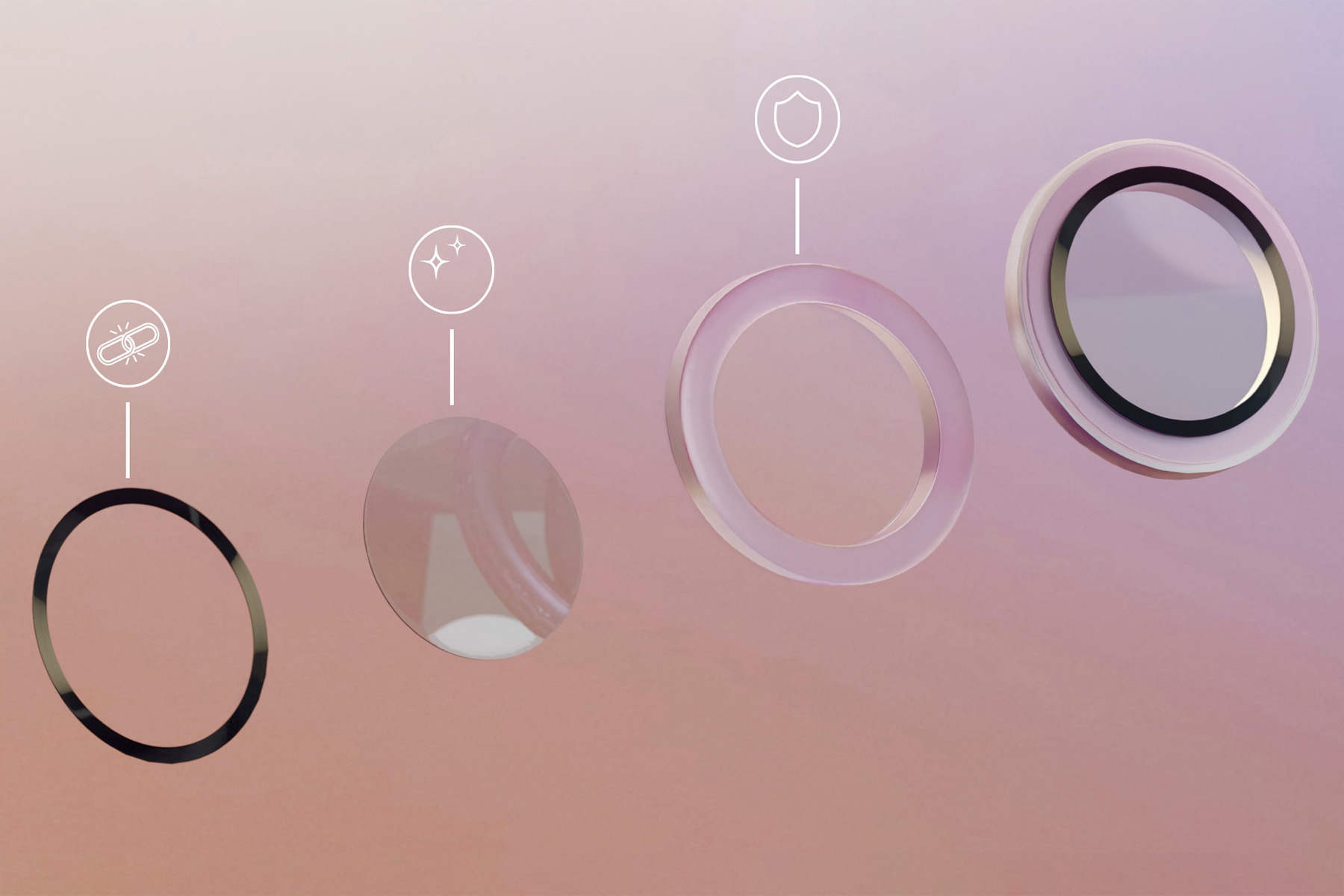 Szkło Bizon Glass Lens nakładane na wyspę aparatów