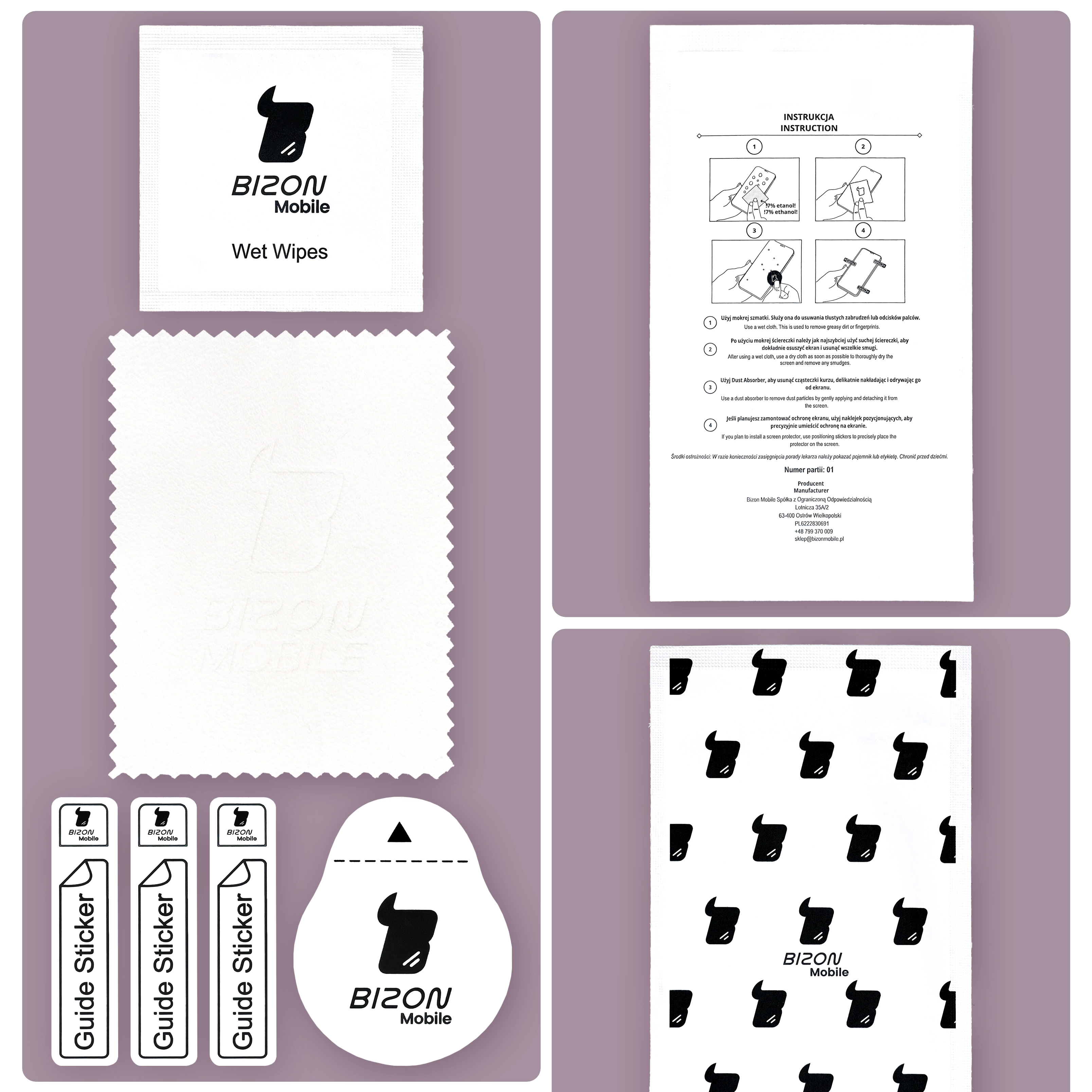 Zestaw aplikacyjny w zestawie ze szkłem Bizon Glass Tab Mule Shadow do iPad Pro 13 M5 2025