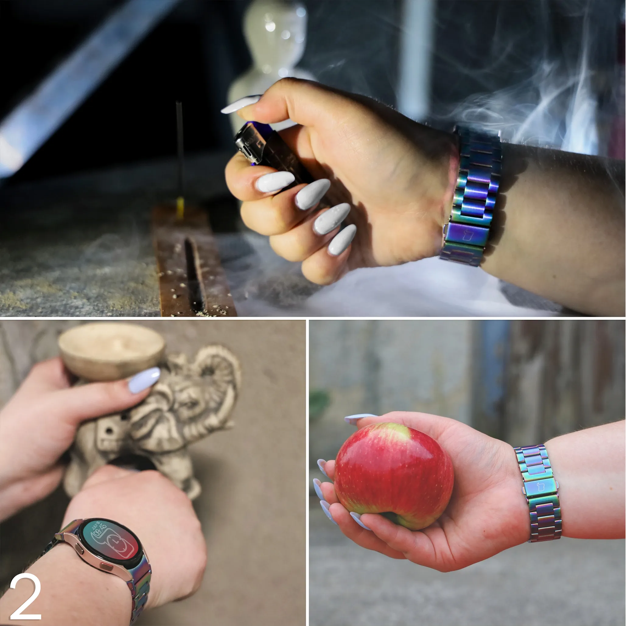 Pasek Bizon Strap Watch Aura na średnim nadgarstku