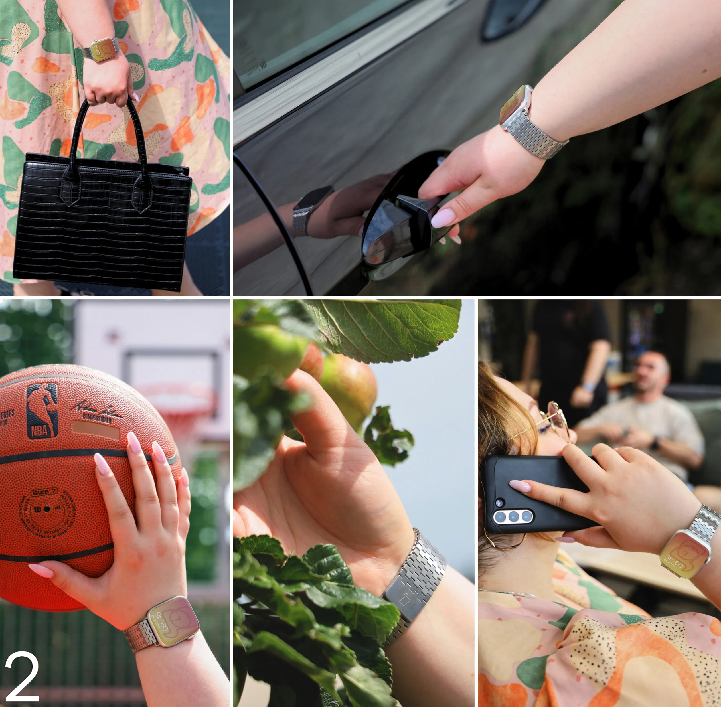 Bizon Strap Watch Titanium on a medium wrist