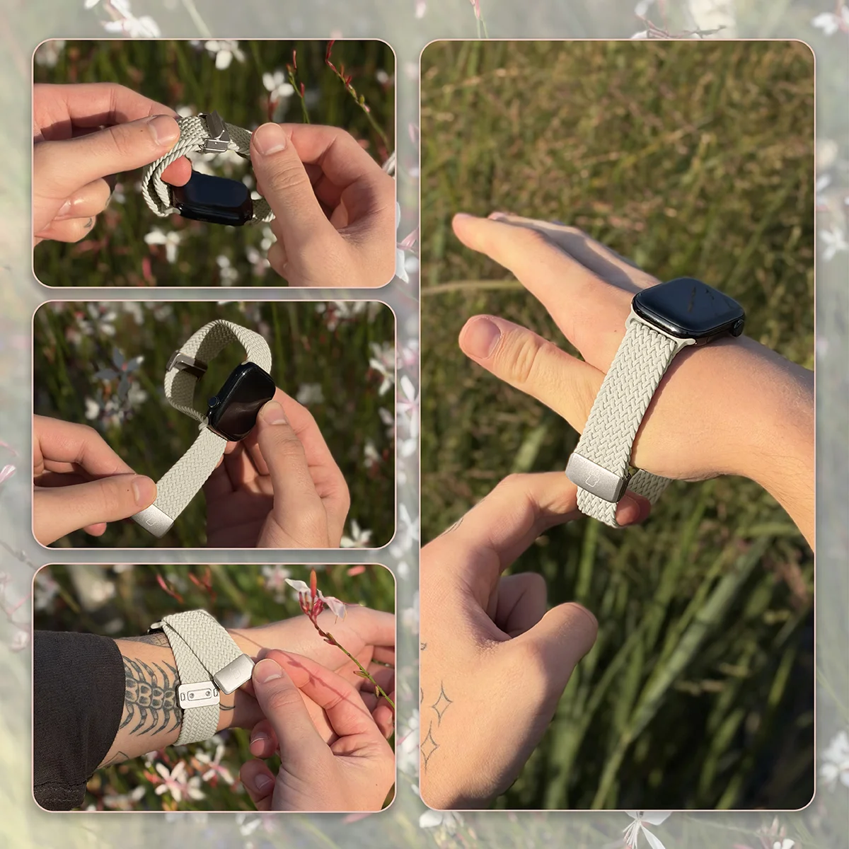 Pasek Bizon Strap Watch Trenza z zapięciem magnetycznym na ręce