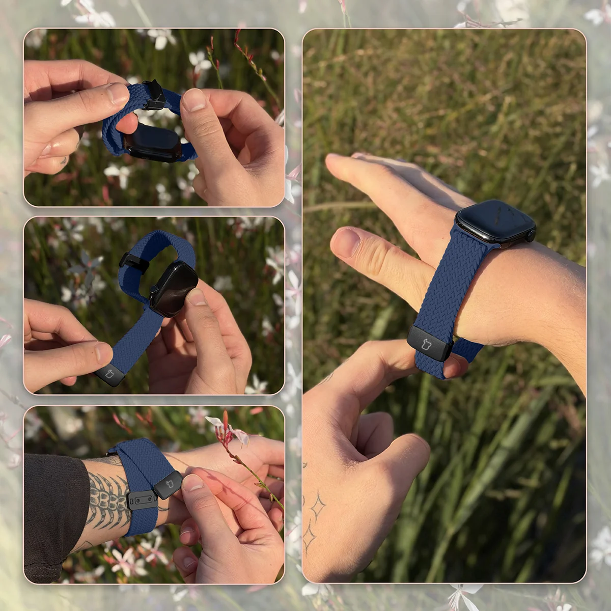 Pasek Bizon Strap Watch Trenza z zapięciem magnetycznym na ręce