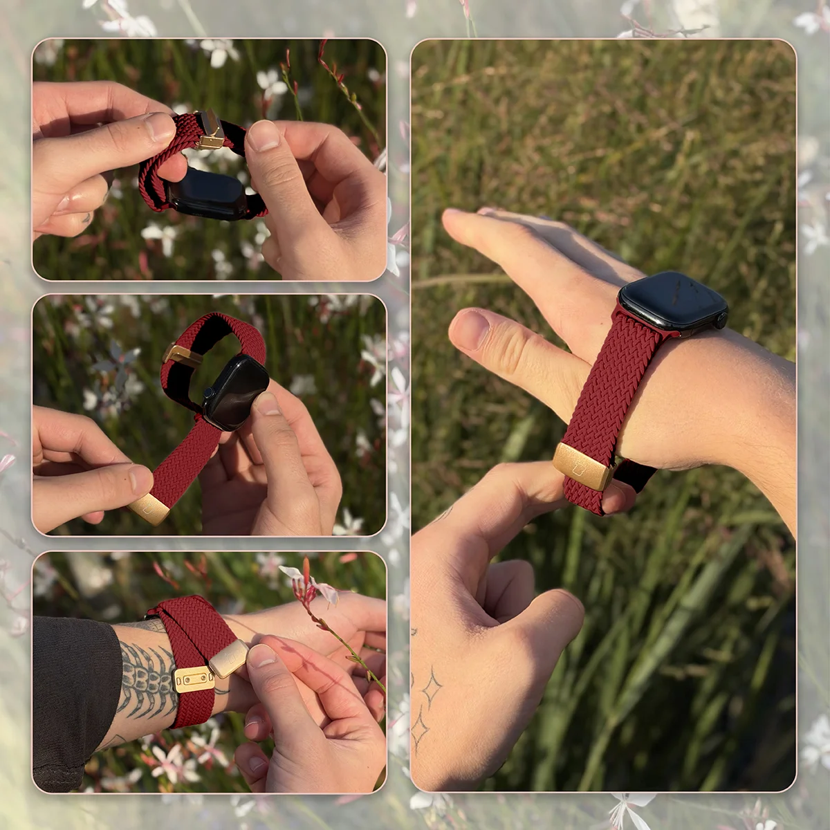Pasek Bizon Strap Watch Trenza z zapięciem magnetycznym na ręce