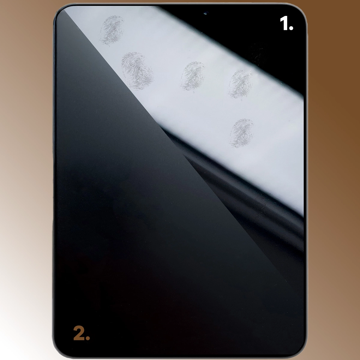 Porównanie zwykłej folii z Bizon Tab Film Matte Duo - uniwersalne