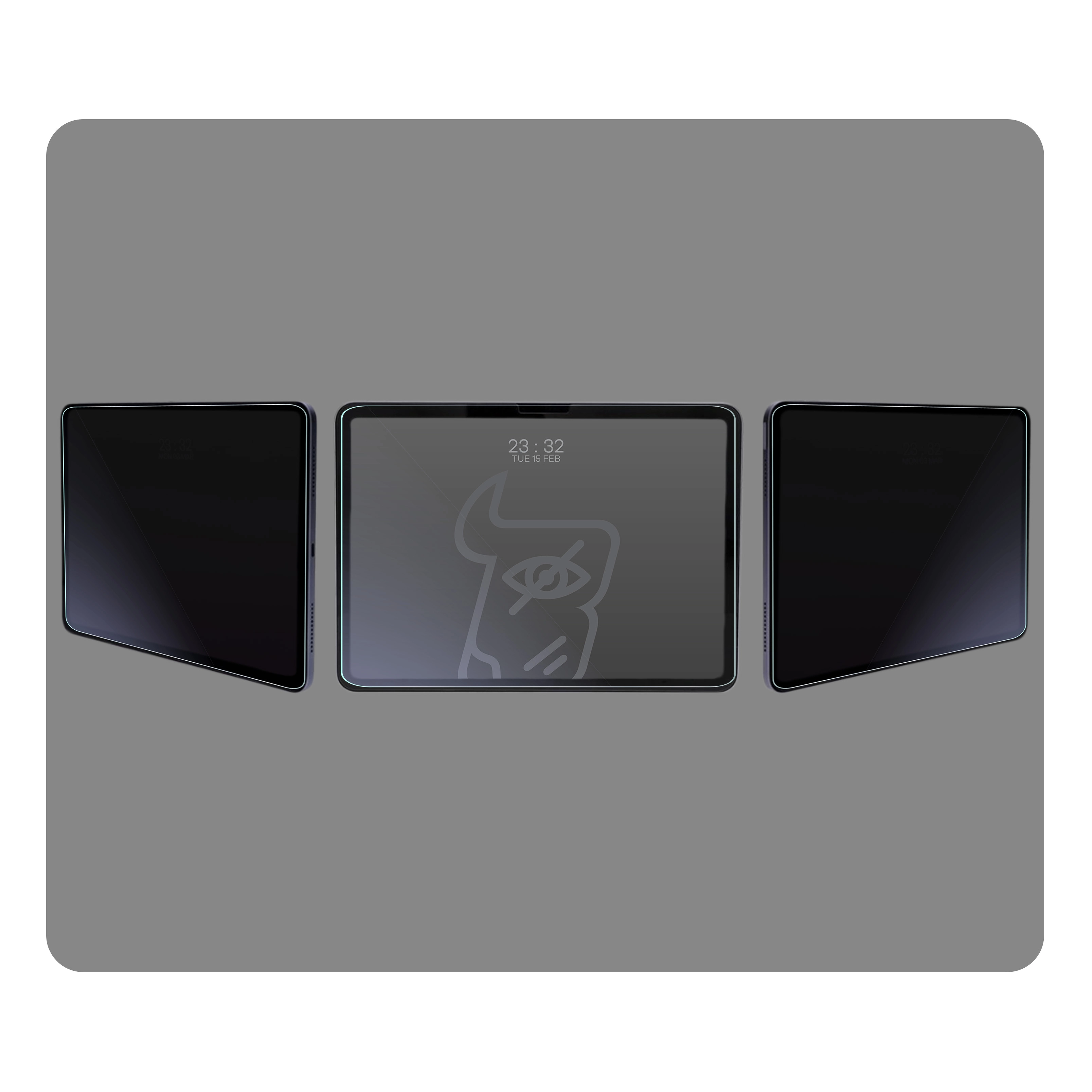 Działanie filtra prywatyzującego - ochrona ekranu od boku