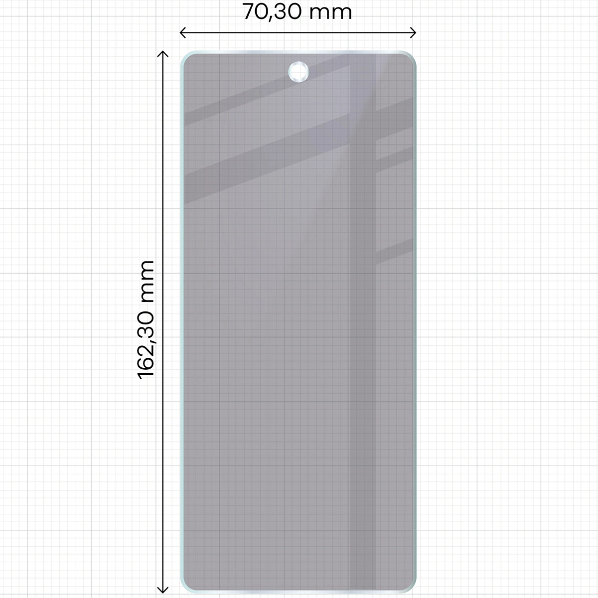 Wymiary szkła Bizon Glass Mule Shadow do Infinix Hot 50 4G