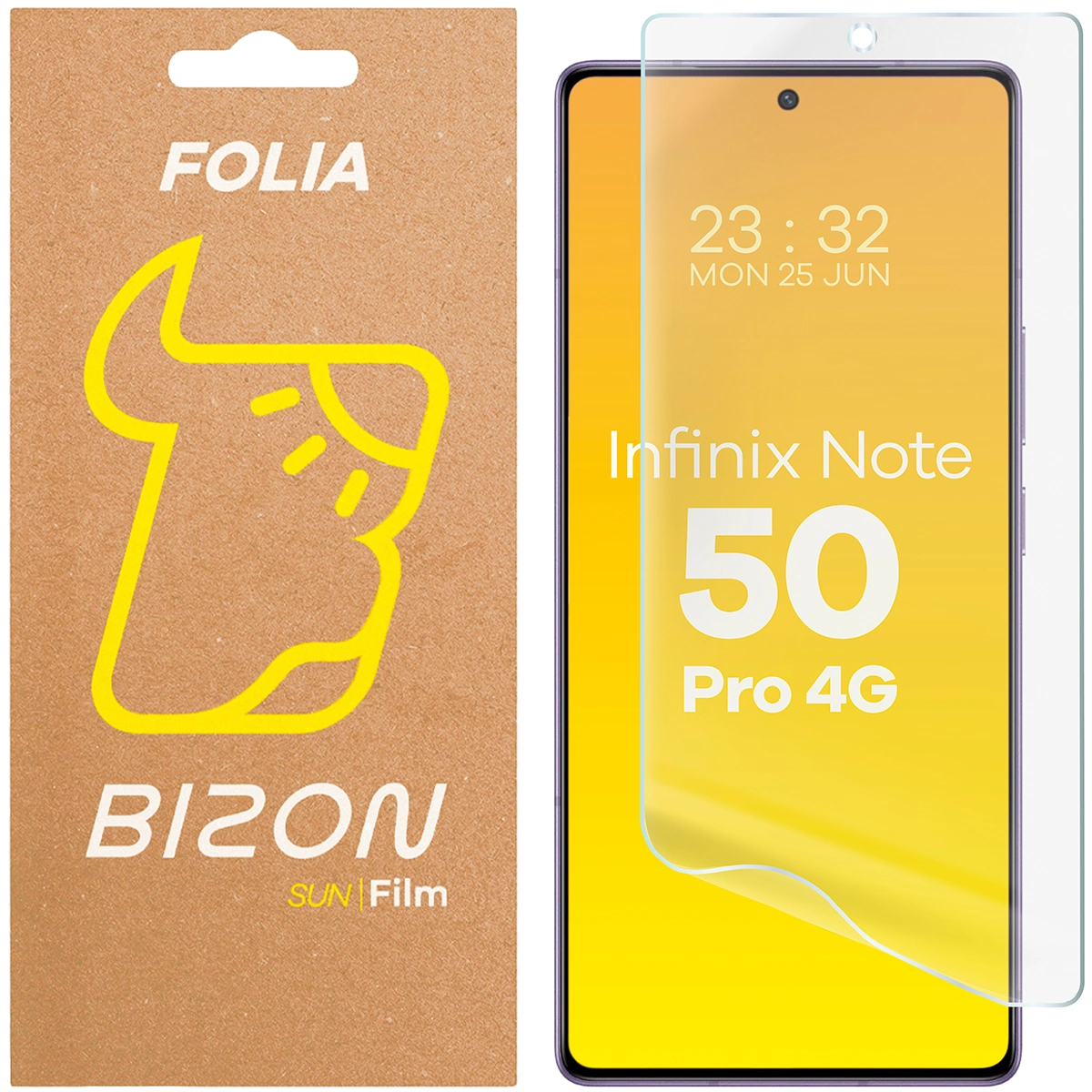 Folia matowa na ekran Bizon Glass Film Sun do Infinix Note 50 Pro 4G, 1 sztuka