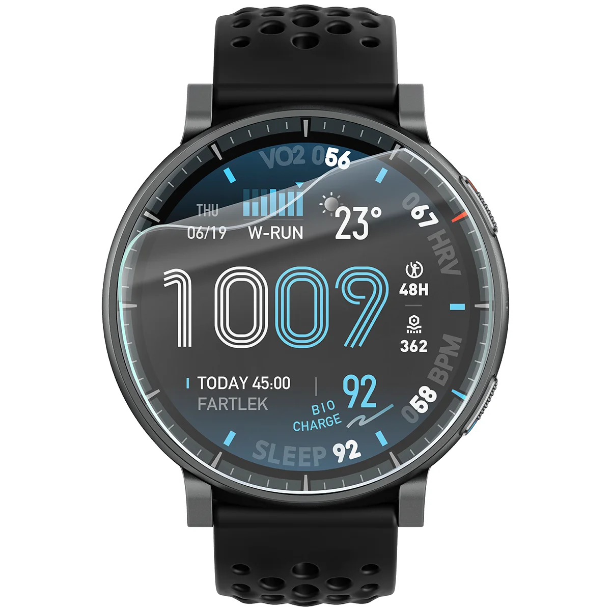 Folia hydrożelowa Bizon Watch Film HydroFlex do Amazfit Active Max na zegarku