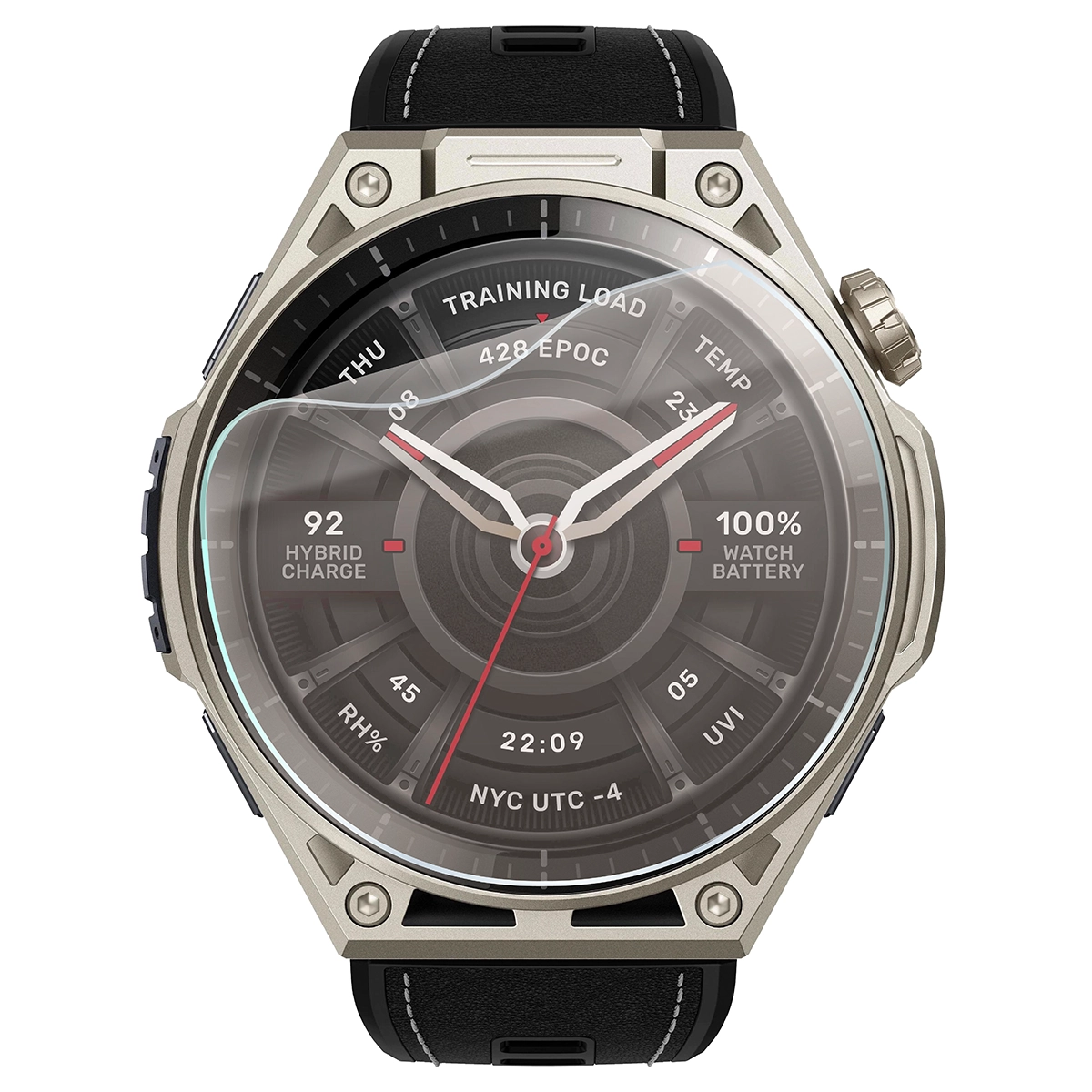 Smartwatch s aplikovanou ochrannou fólií Bizon Watch Film Matte Duo pro Amazfit Balance Ultra