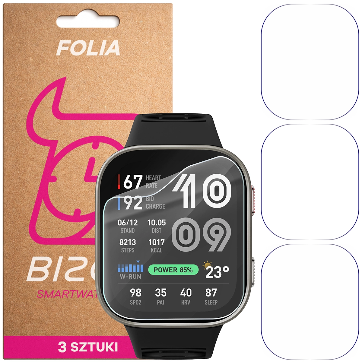 Folia hydrożelowa Bizon Watch Film HydroFlex dla Amazfit Bip Max