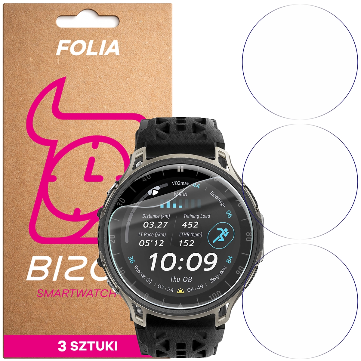 Bizon Watch Film HydroFlex hydrogel film for Amazfit Cheetah 2 Ultra