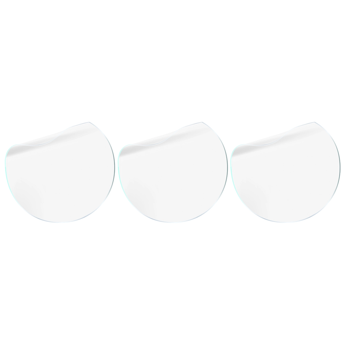 Three pieces of Bizon Watch Film HydroFlex hydrogel film