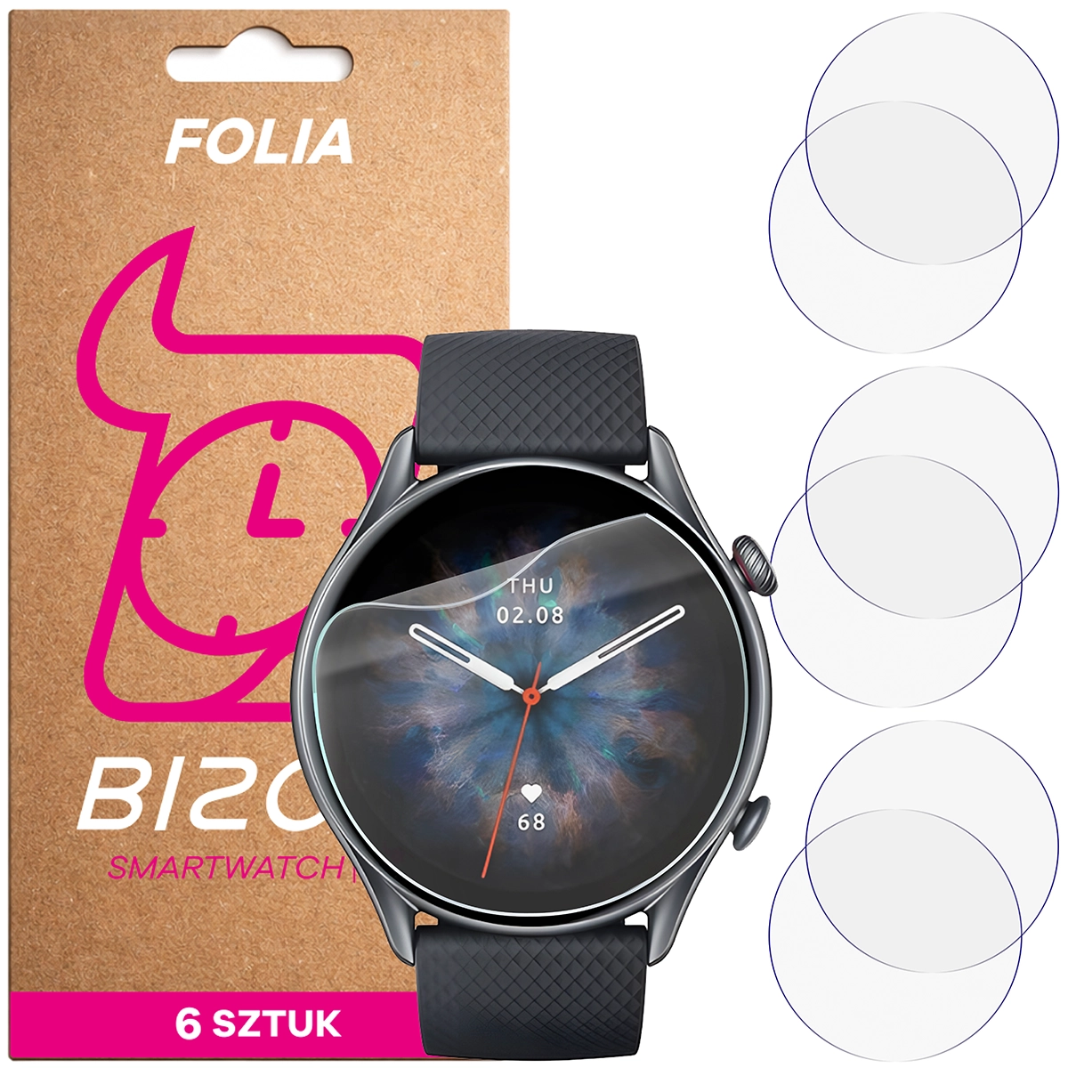 Bison Watch Film HydroFlex hydrogel film for Amazfit GTR 3 Pro