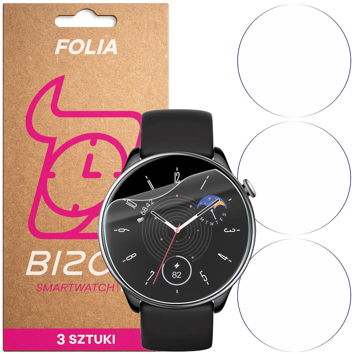 Folia hydrożelowa Bizon Watch Film HydroFlex dla Amazfit GTR Mini