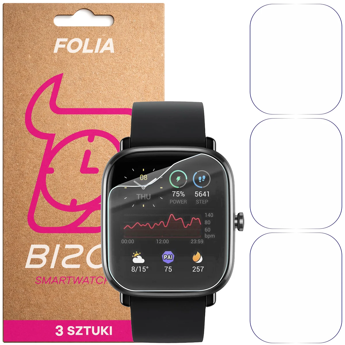 Folia hydrożelowa Bizon Watch Film HydroFlex dla Amazfit GTS 2 Mini