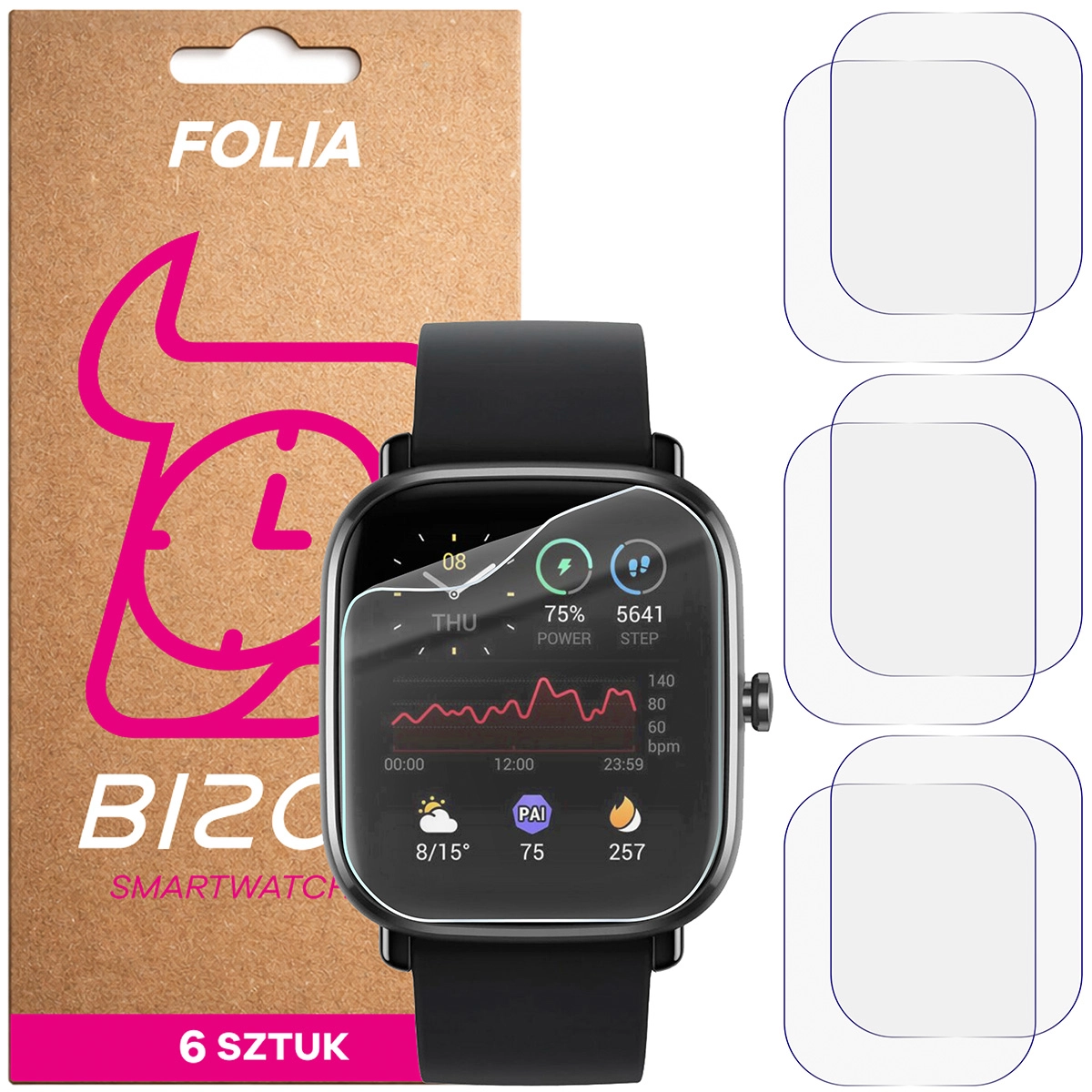 Bison Watch Film HydroFlex hydrogel film for Amazfit GTS 2 Mini