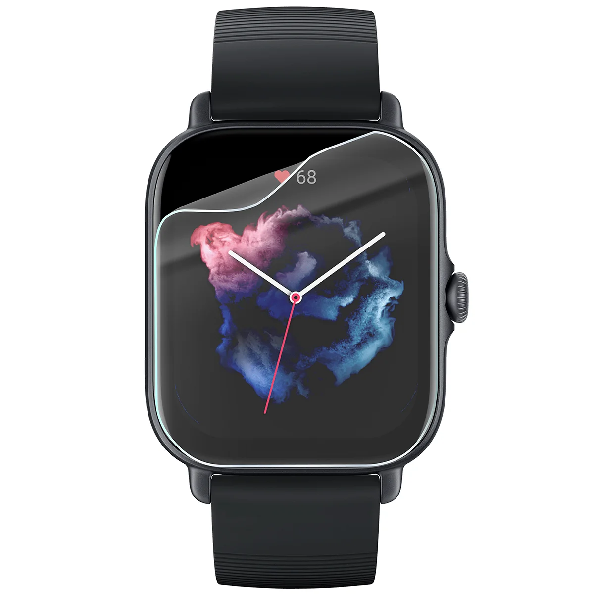 Bison Watch Film HydroFlex hydrogel film for Amazfit GTS 3 on the watch