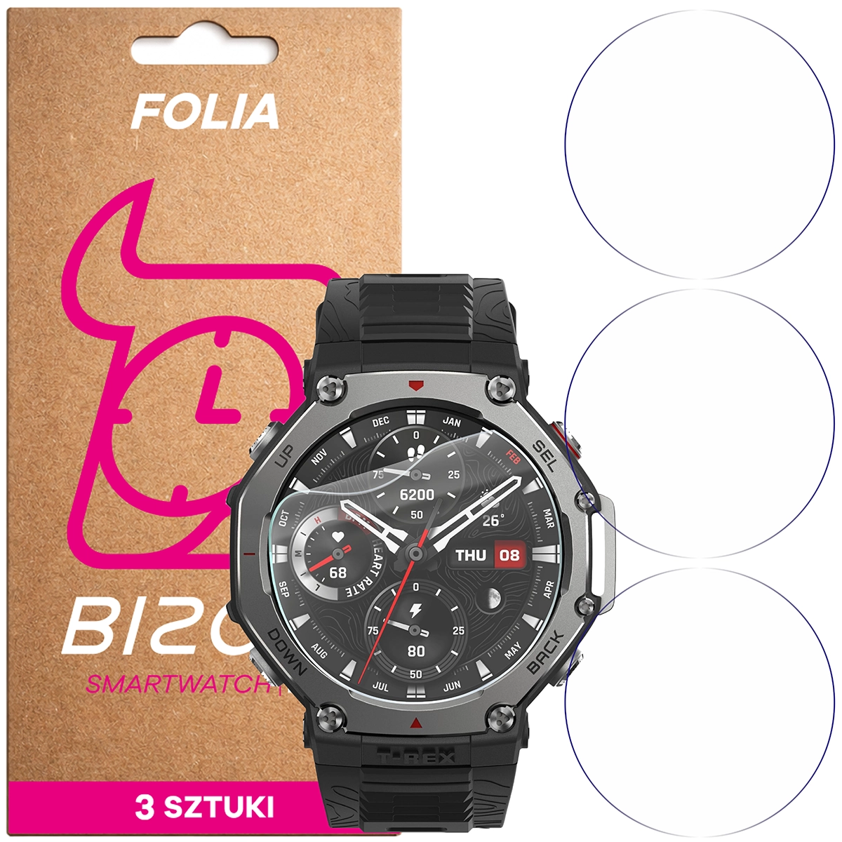 Bison Watch Film HydroFlex Hydrogel Film for Amazfit T-Rex 3