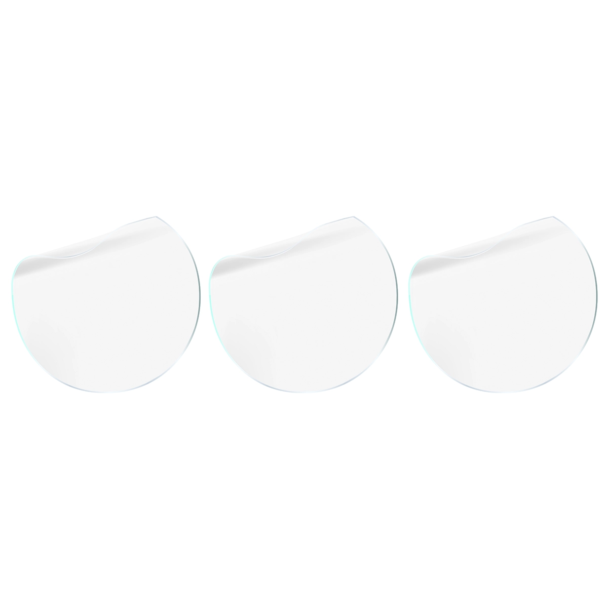 Three pieces of Bison Watch Film HydroFlex hydrogel film