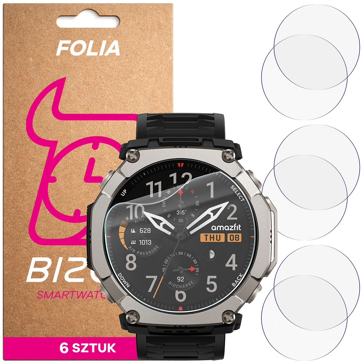 Bison Watch Film HydroFlex hydrogel film for Amazfit T-Rex Ultra 2