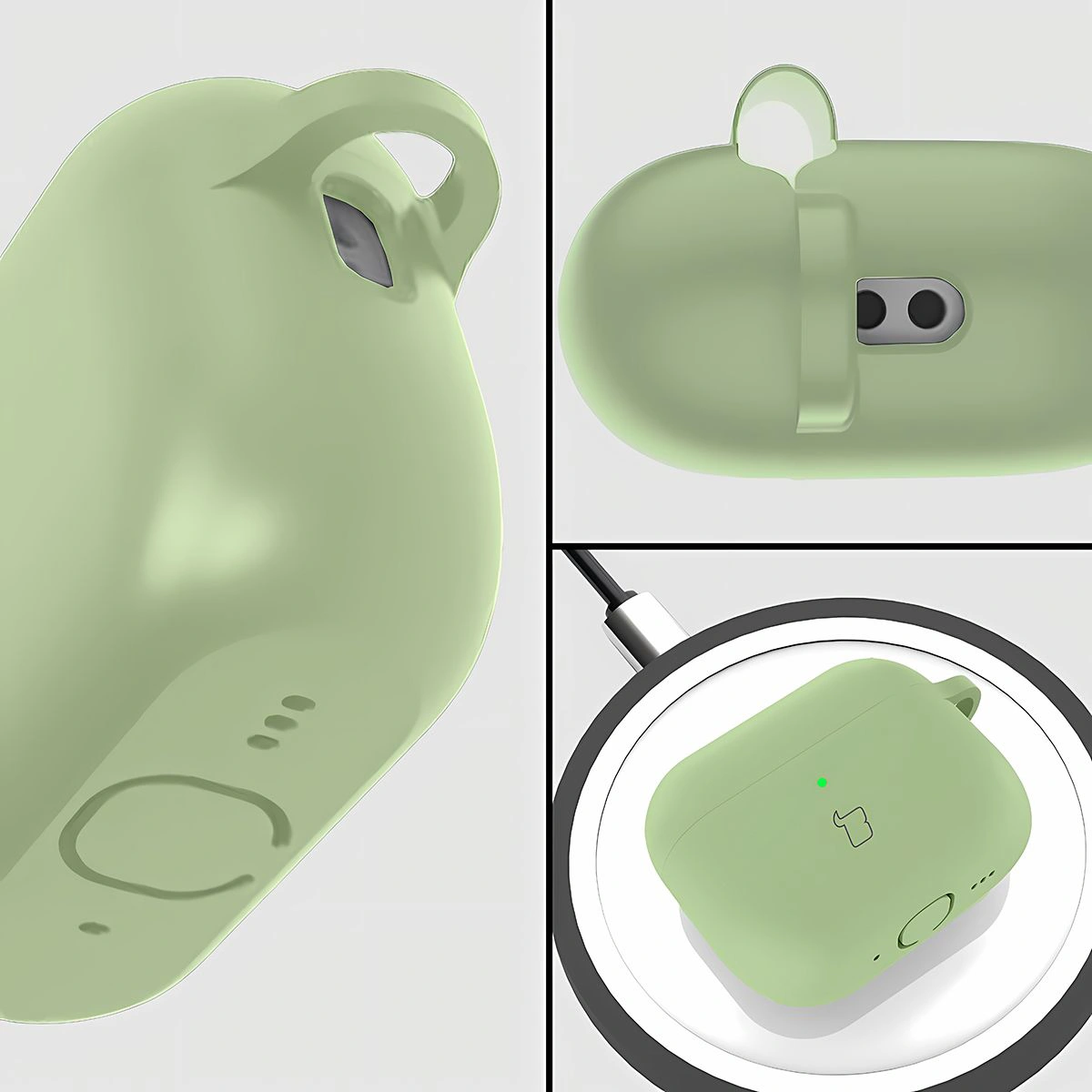 Silikonowa konstrukcja etui Bizon Case Headphone Siliconedo AirPods Pro 3