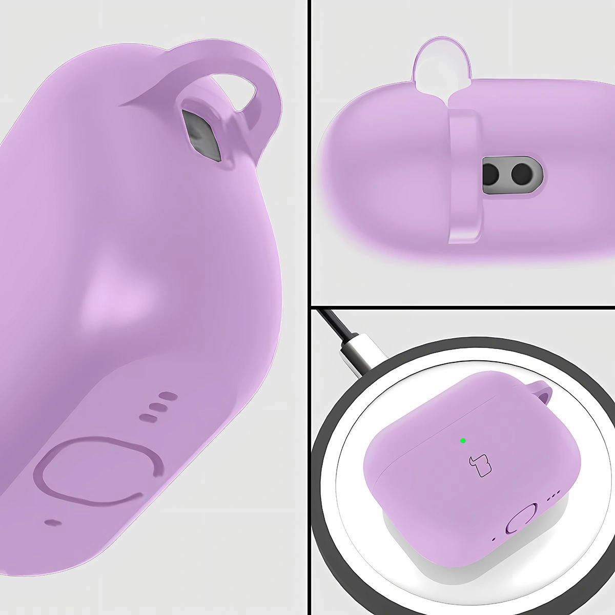 Silikonowa konstrukcja etui Bizon Case Headphone Siliconedo AirPods Pro 3