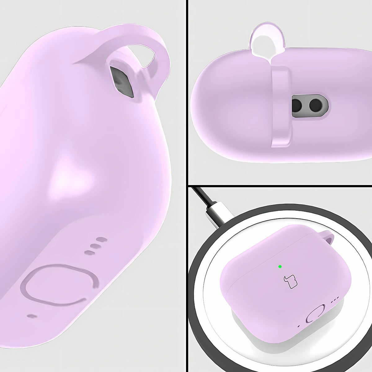 Silikonowa konstrukcja etui Bizon Case Headphone Siliconedo AirPods Pro 3