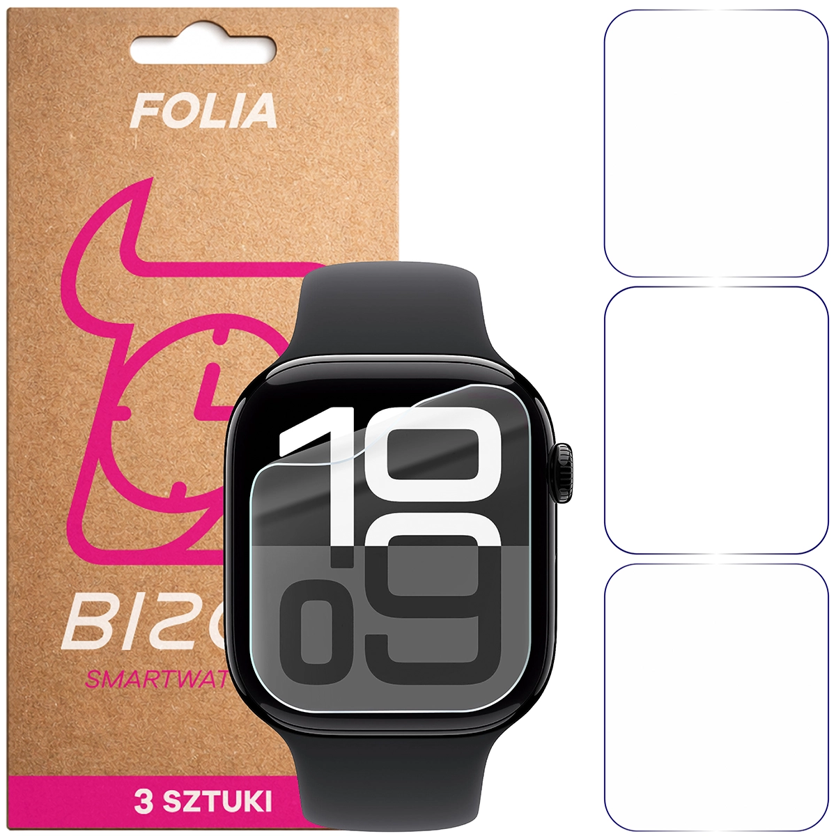 Folia hydrożelowa Bizon Watch Film HydroFlex dla Apple Watch 11 / 10 42 mm