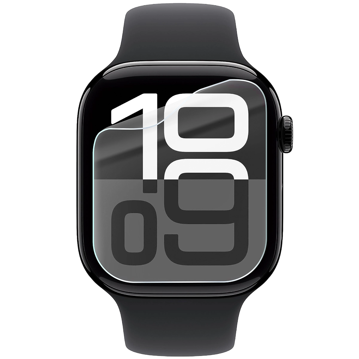 Folia hydrożelowa Bizon Watch Film HydroFlex do Apple Watch 11 / 10 42 mm na zegarku