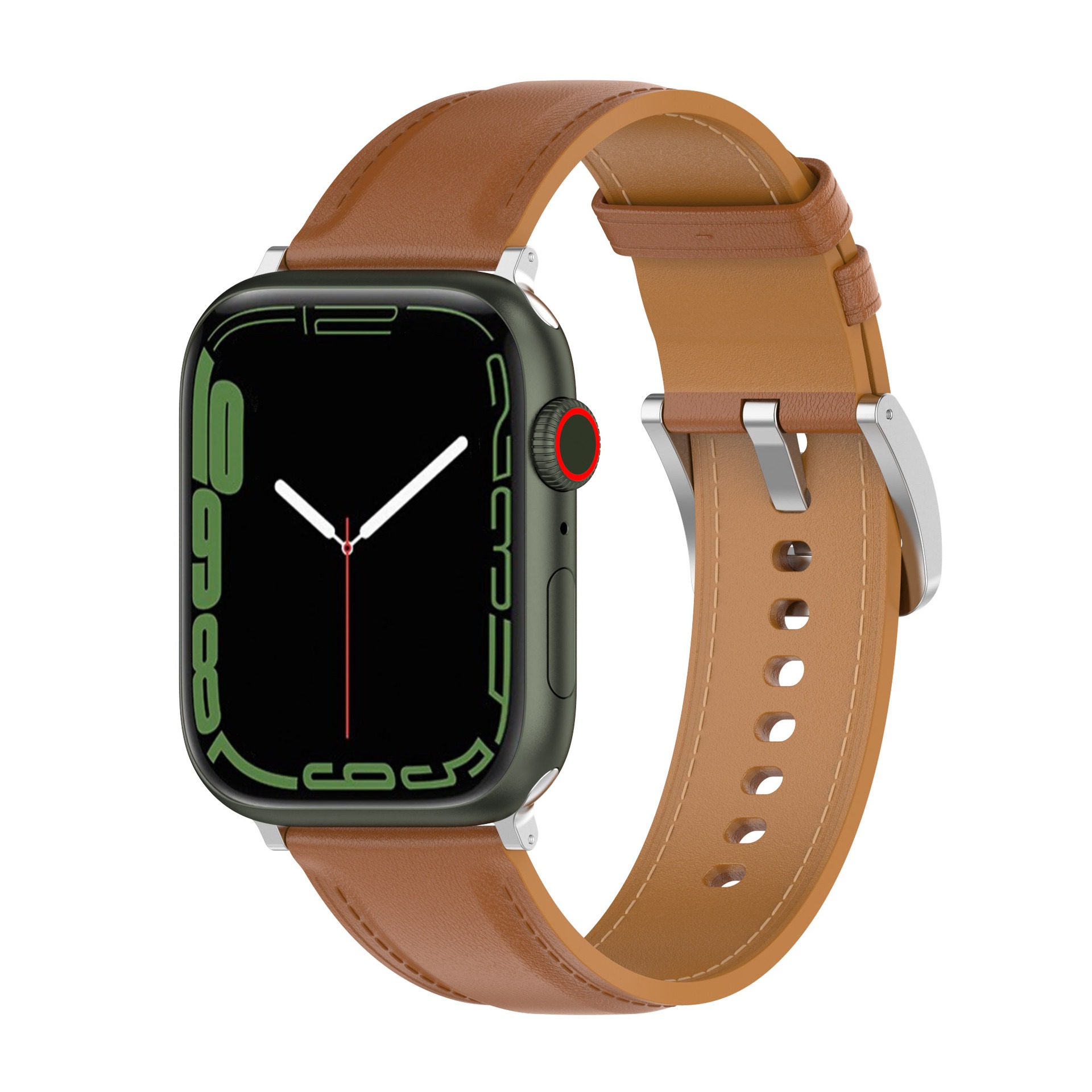 Skórzany pasek Bizon Strap Watch Casual do Apple Watch 42/44/45/46/49mm, jasnobrązowy