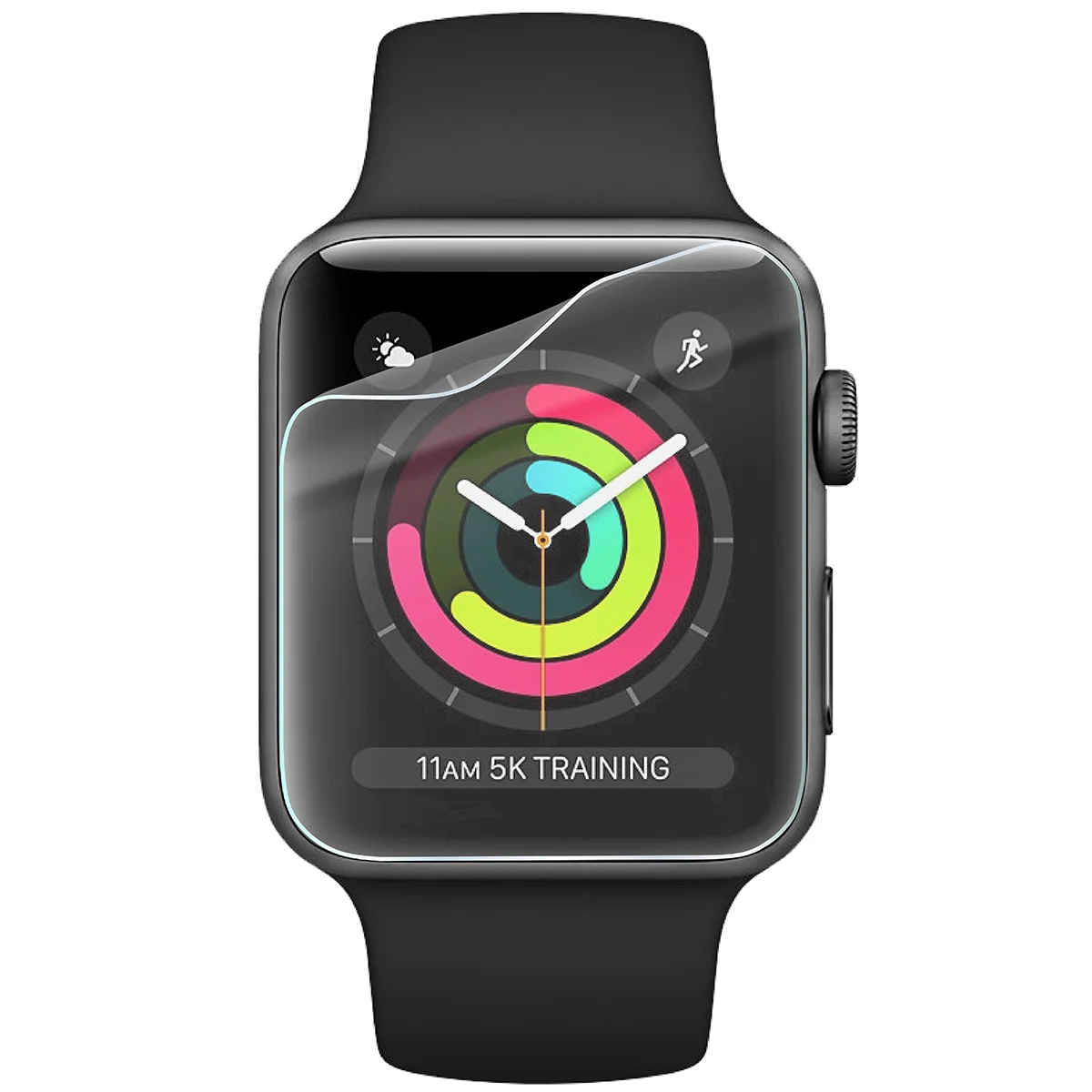 Folia hydrożelowa Bizon Watch Film HydroFlex do Apple Watch 3 / 2 / 1 42 mm na zegarku