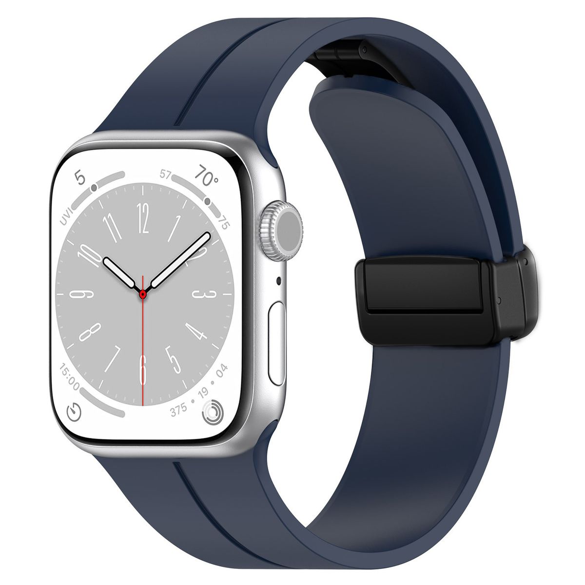 Cureaua din silicon Bizon Strap Watch Silicone pentru Apple Watch 38/40/41/42 mm, albastră