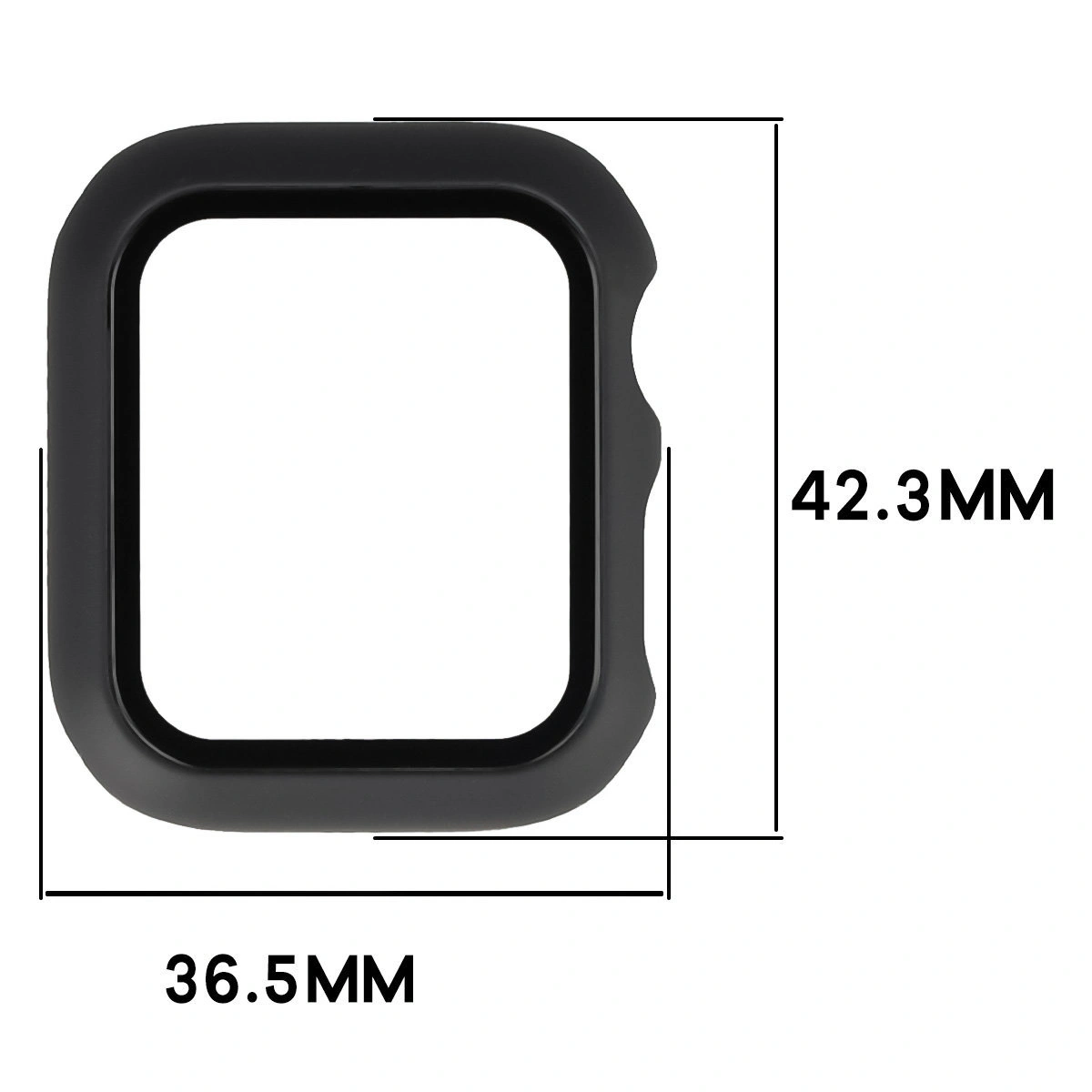 Dimensions of Bizon Case+Glass Watch for Apple Watch SE 3 / SE 2 / SE / 6 / 5 / 4 (40 mm)