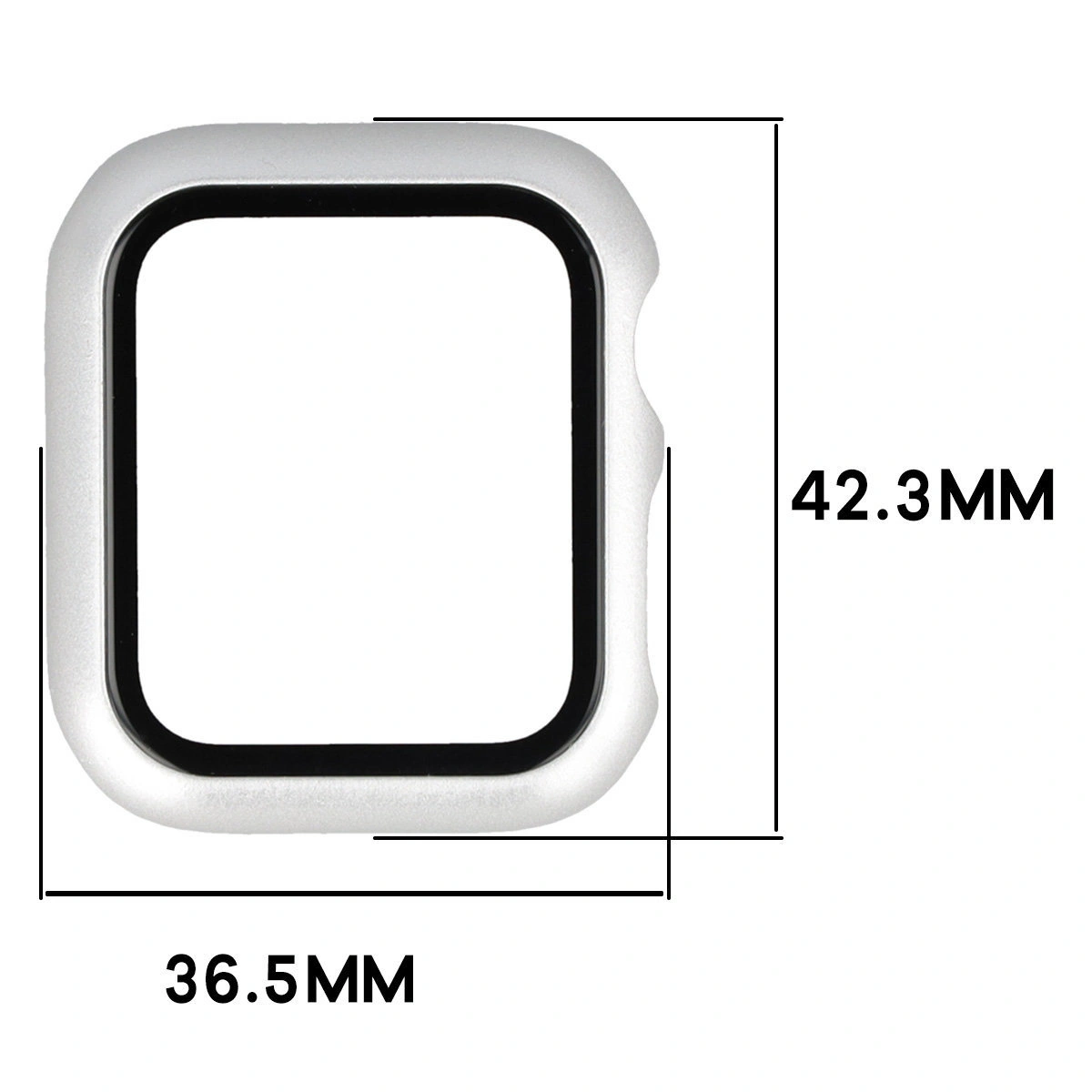 Dimensions of the Bizon Case+Glass Watch for Apple Watch SE 3 / SE 2 / SE / 6 / 5 / 4 (40 mm)