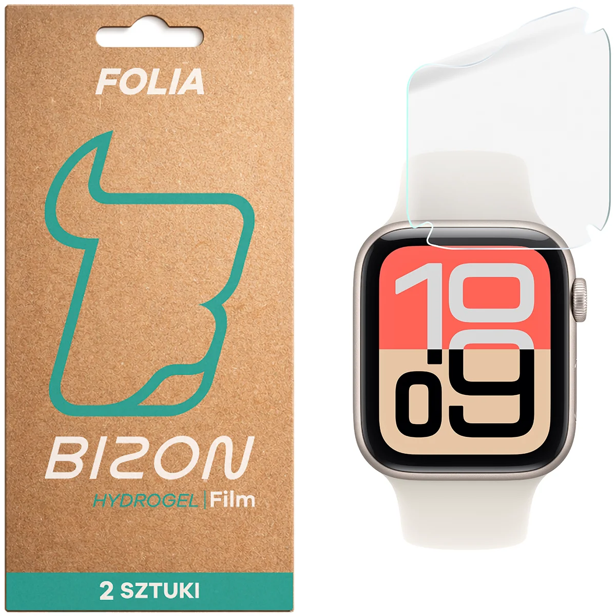 Folia hydrożelowa Bizon Glass Watch Hydrogel dla Apple Watch SE 3 / SE 2 / SE / 6 / 5 / 4 (40 mm)!