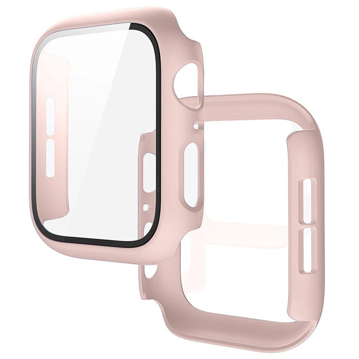 Etui mit integriertem Glas Bizon Case+Glass Watch für Apple Watch SE 3 / SE 2 / SE / 6 / 5 / 4 (44 mm)