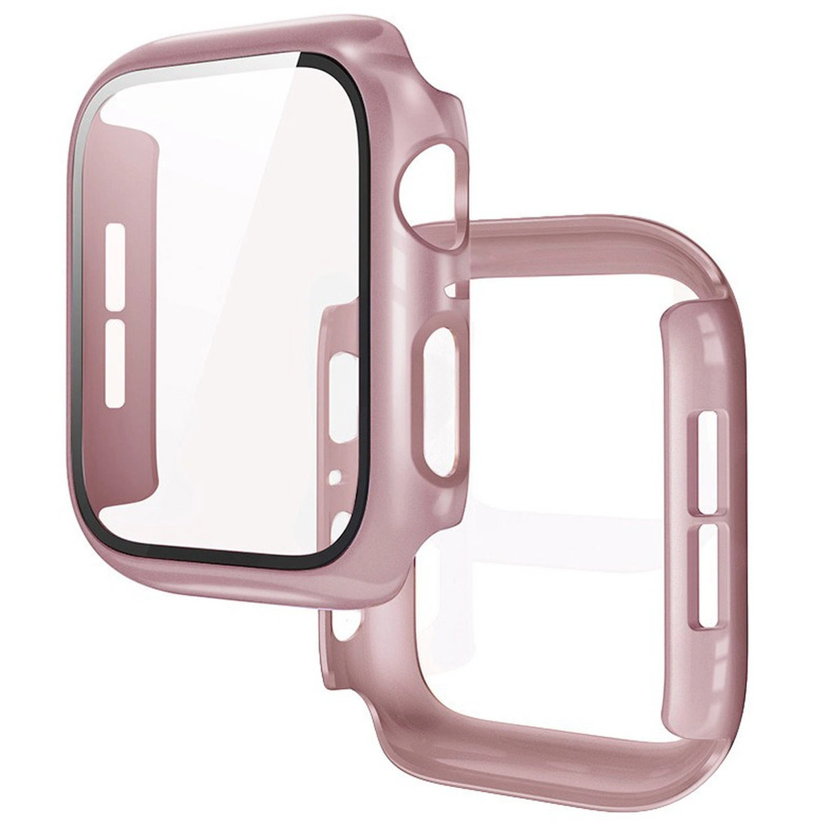 Etui mit integriertem Glas Bizon Case+Glass Watch für Apple Watch SE 3 / SE 2 / SE / 6 / 5 / 4 (44 mm)