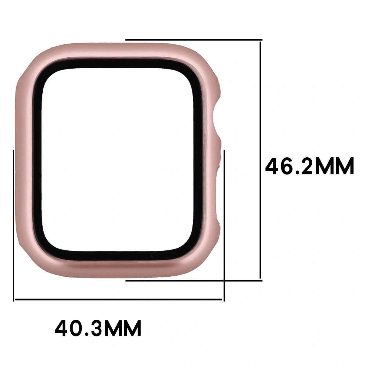 Maße der Hülle Bizon Case+Glass Watch für Apple Watch SE 3 / SE 2 / SE / 6 / 5 / 4 (44 mm)