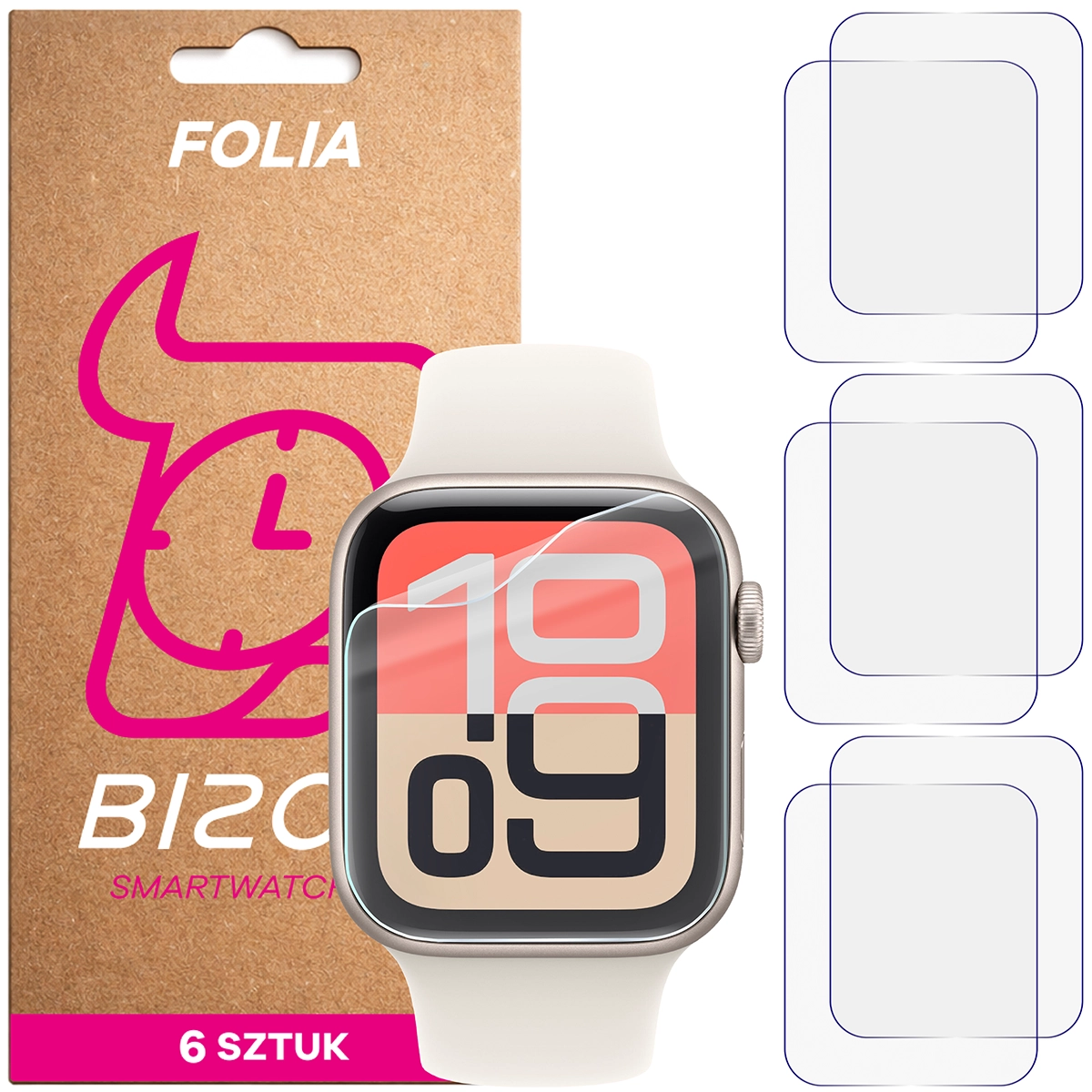 Bison Hydrogel Film for Apple Watch 4/5/6/7/8/9/SE/SE 2/SE3 44 / 45 mm