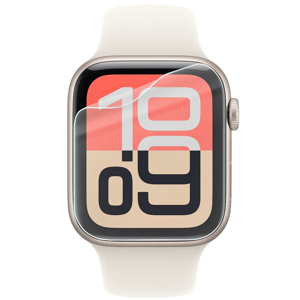 Bison Hydrogel Film for Apple Watch 4/5/6/7/8/9/SE/SE 2/SE3 44 / 45 mm on a watch