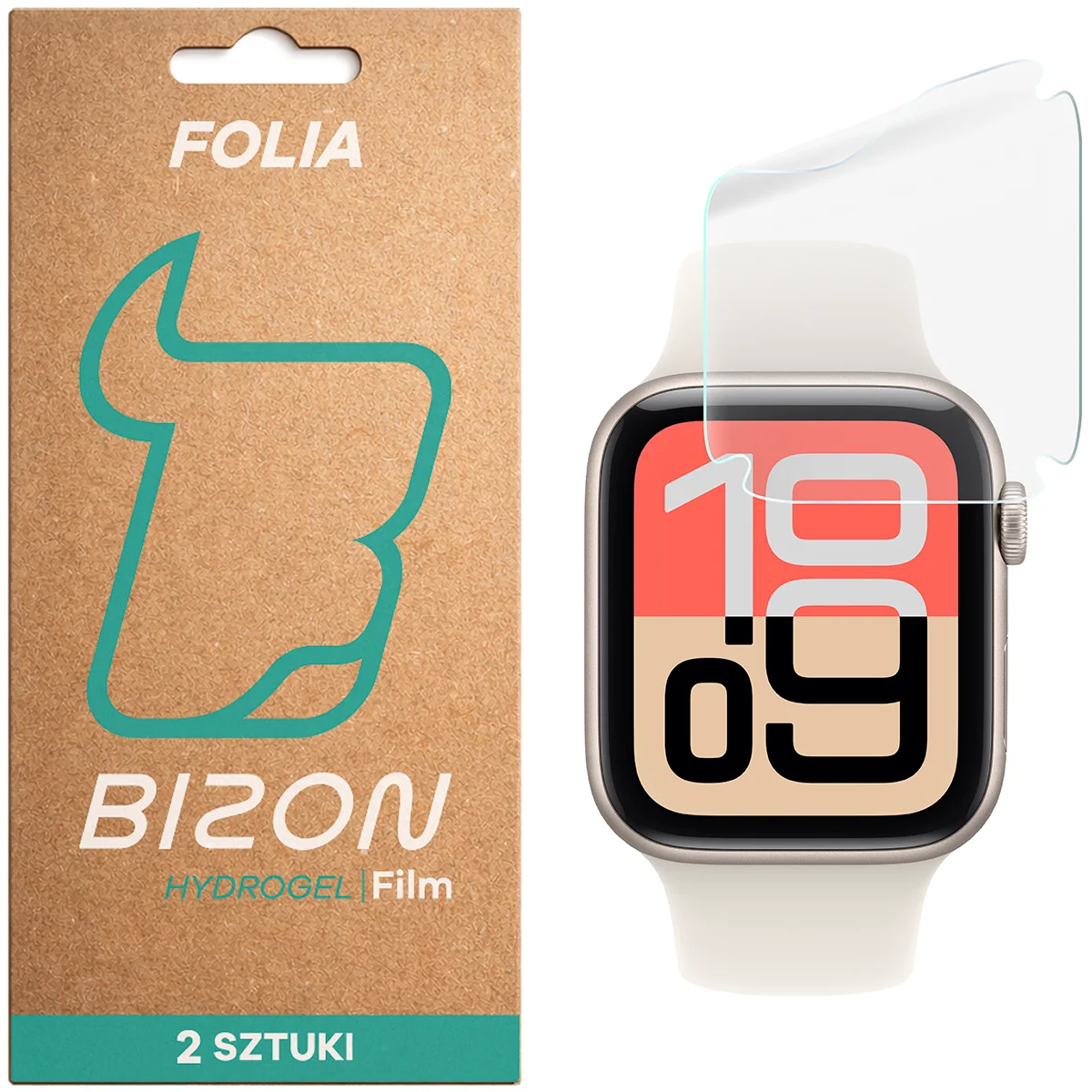 Folia hydrożelowa Bizon Glass Watch Hydrogel dla Apple Watch SE 3 / SE 2 / SE / 6 / 5 / 4 (44 mm)!